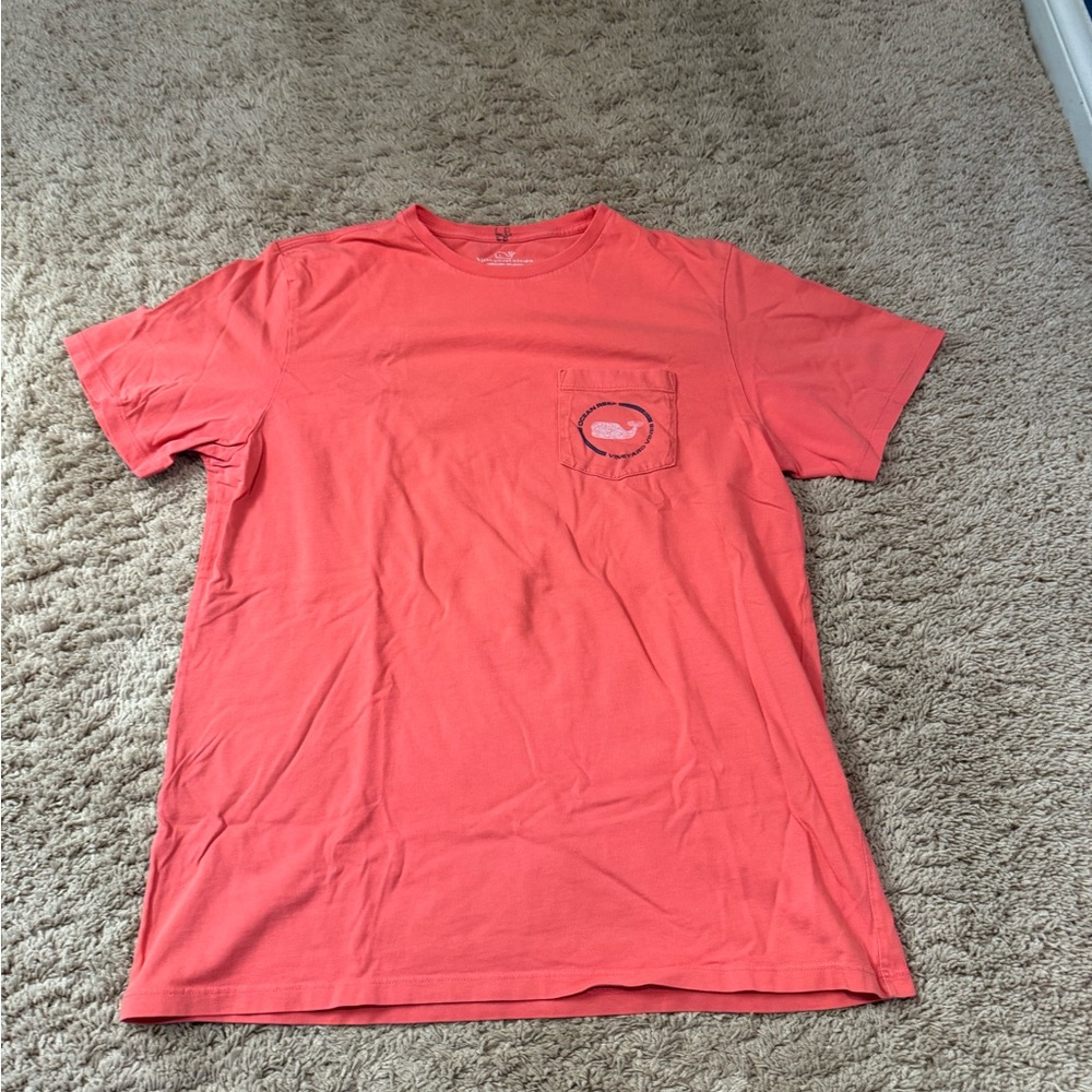 Vineyard Vines Salmon Color T Shirt Size Medium (M) - Picture 1 of 2